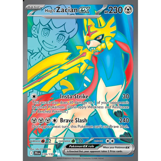 Hop's Zacian ex Ultra Rare 176/159 Pokemon Card Game Journey Together