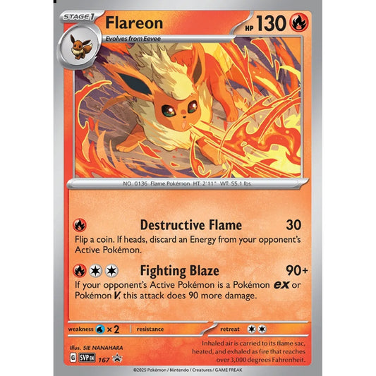 Flareon Promo 167 Pokemon Card Game Scarlet & Violet Promos