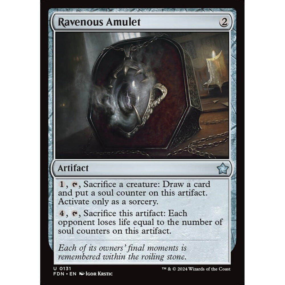 Ravenous Amulet, 131, uncommon, Magic: The Gathering, Foundations