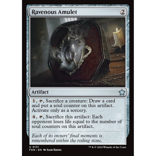 Ravenous Amulet, 131, uncommon, Magic: The Gathering, Foundations