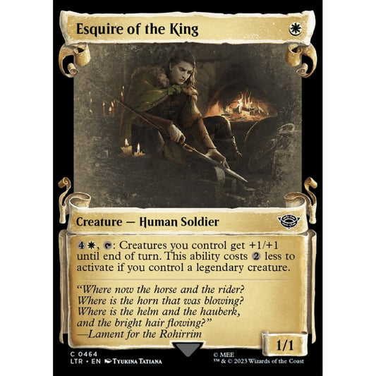 Esquire of the King, common, 464, Magic the Gathering, The Lord of the Rings: Tales of Middle-earth