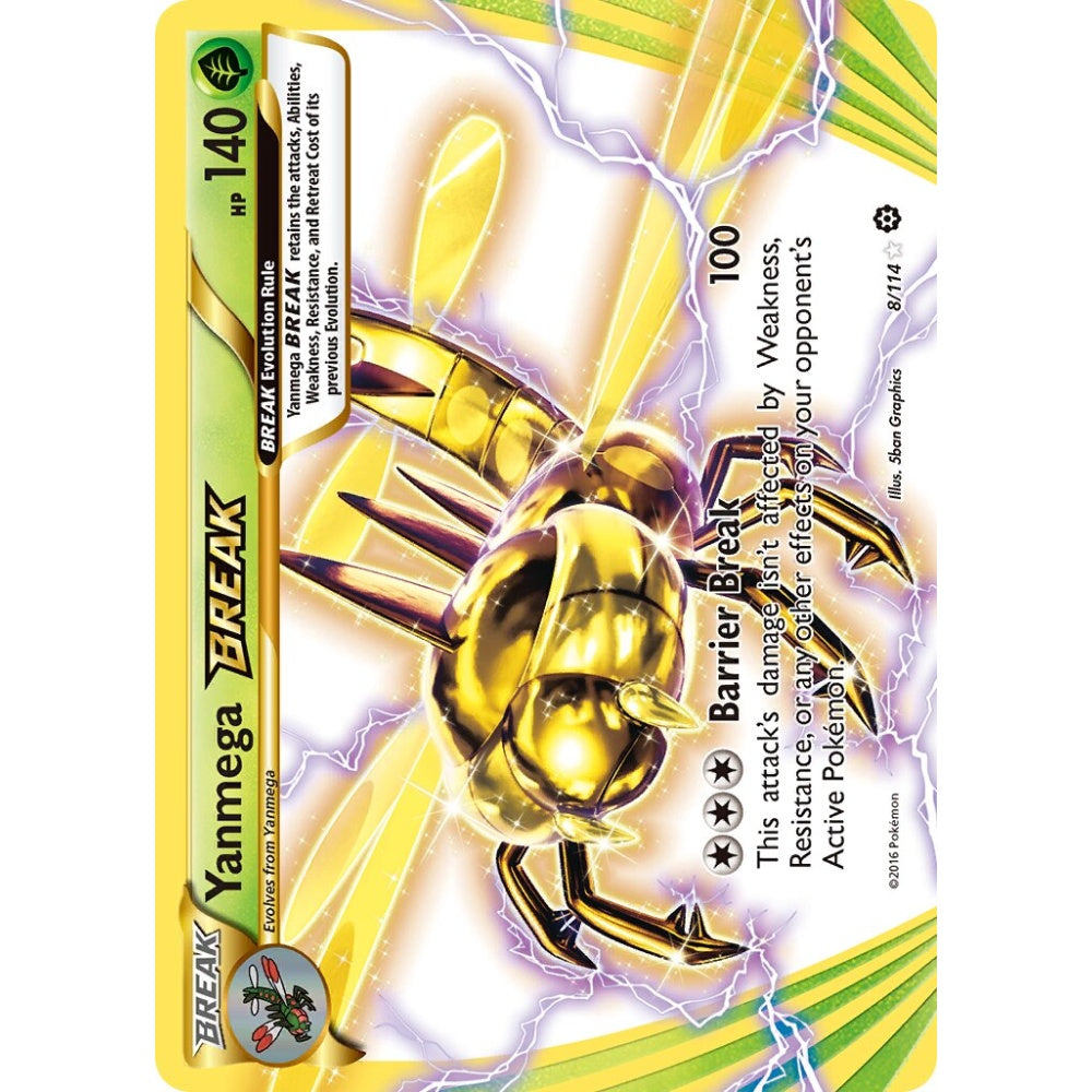 Yanmega BREAK Rare BREAK 8/114 Pokemon Card Game Steam Siege