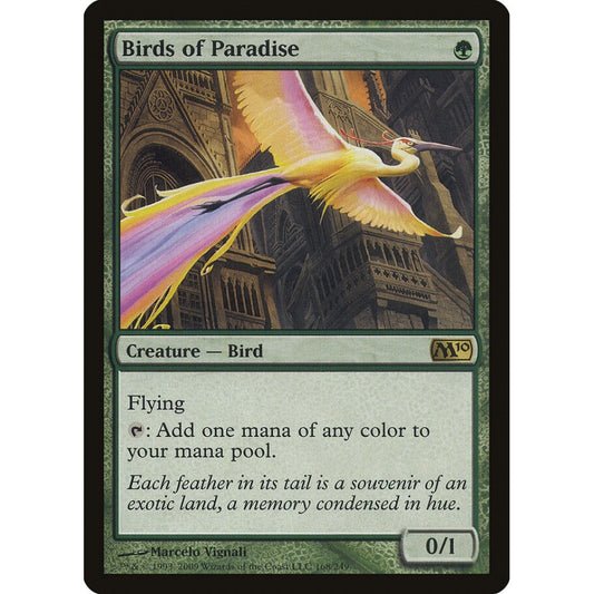 Birds of Paradise rare 168 Magic the Gathering Magic 2010