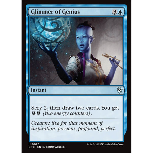 Glimmer of Genius, 78, uncommon, Magic: The Gathering, Aetherdrift Commander
