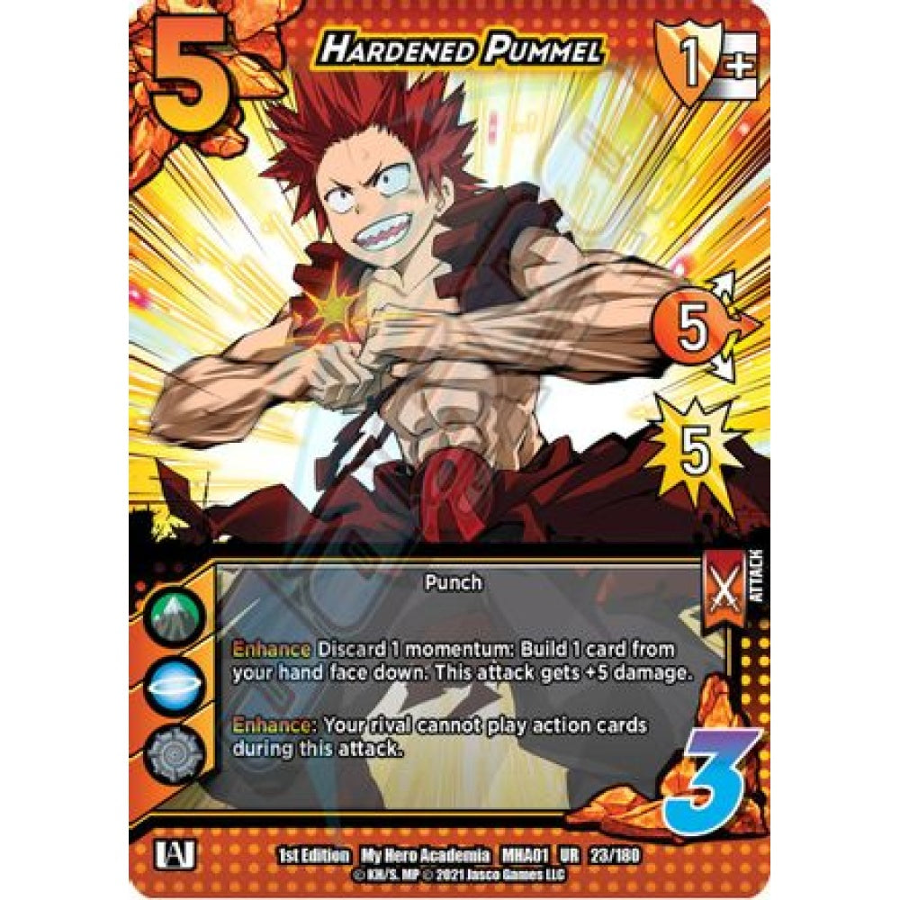 Hardened Pummel, 23/180, UR, UniVersus, MHA01 My Hero Academia