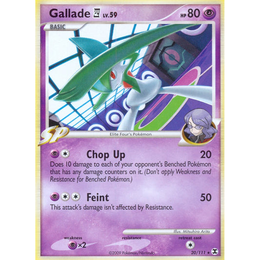 Gallade E4 Rare 20/111 Pokemon Card Game Rising Rivals
