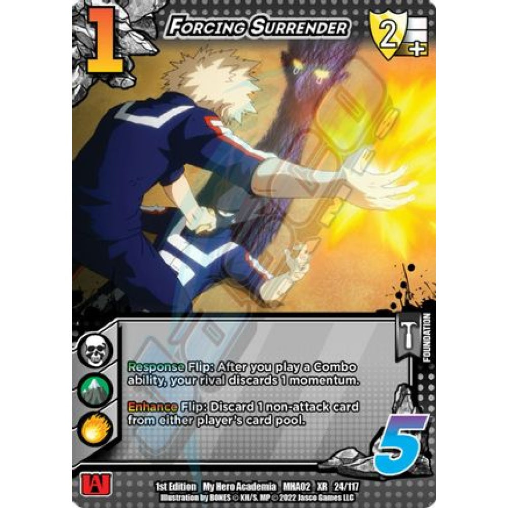 Forcing Surrender, 24/117, XR, UniVersus, MHA02 Crimson Rampage