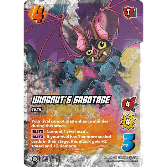 Wingnut's Sabotage 152/186 TMNT01 Universus Teenage Mutant Ninja Turtles Attack UR