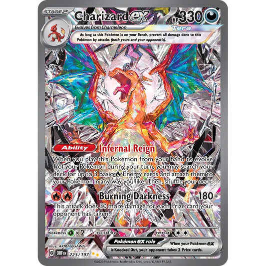 Charizard ex Special Illustration Rare 223/197 Pokemon Card Game Obsidian Flames