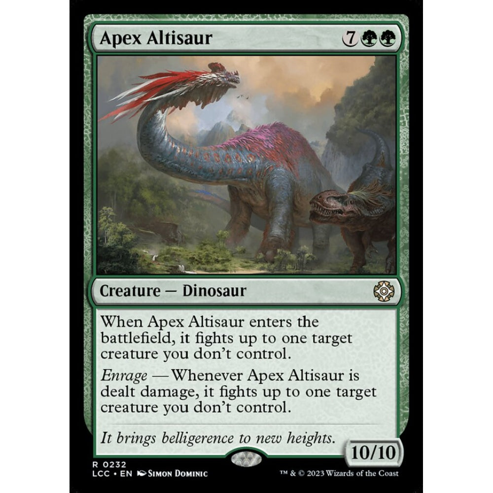 Apex Altisaur rare 232 Magic the Gathering The Lost Caverns of Ixalan Commander