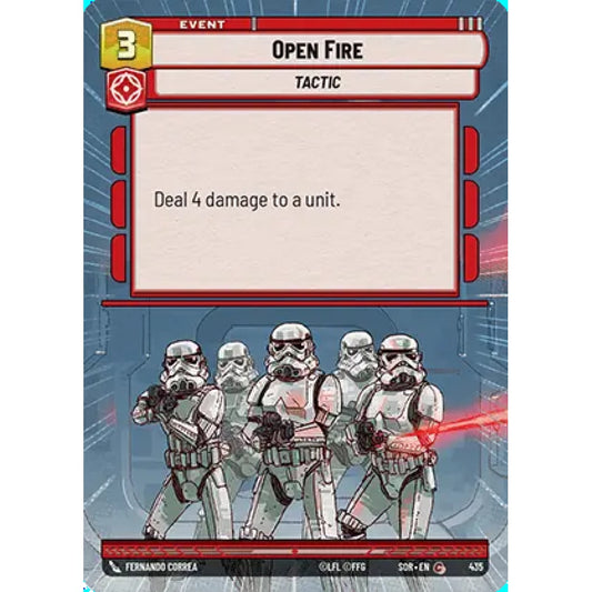 Open Fire, 435, C, Star Wars Unlimited, Sparks Of Rebellion