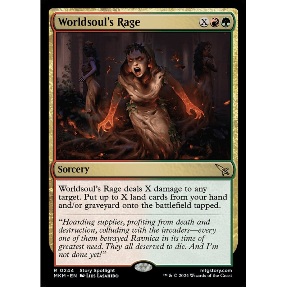 Worldsoul's Rage rare 244 Magic the Gathering Murders at Karlov Manor