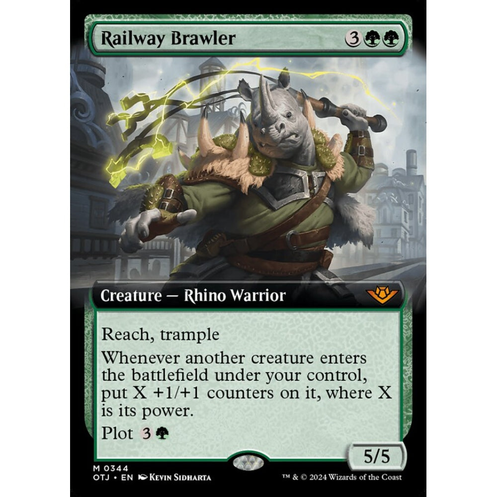 Railway Brawler, 344, mythic, Magic: The Gathering, Outlaws of Thunder Junction