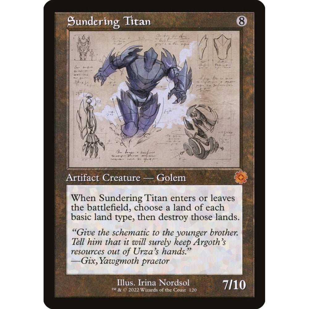 Sundering Titan mythic 120 Magic the Gathering The Brothers' War Retro Artifacts