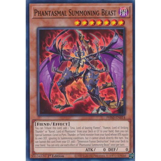 Phantasmal Summoning Beast MP25-EN156 Ultra Ultra Rare Yu-Gi-Oh 2025 Mega-Pack Tin in Art