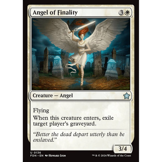 Angel of Finality, 136, uncommon, Magic: The Gathering, Foundations