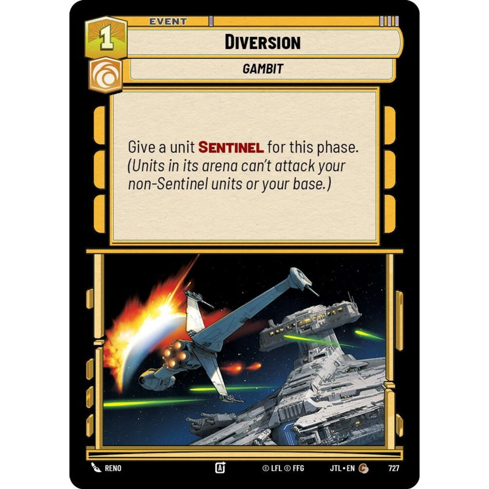 Diversion, C, JTL 727) Foil, Star Wars Unlimited