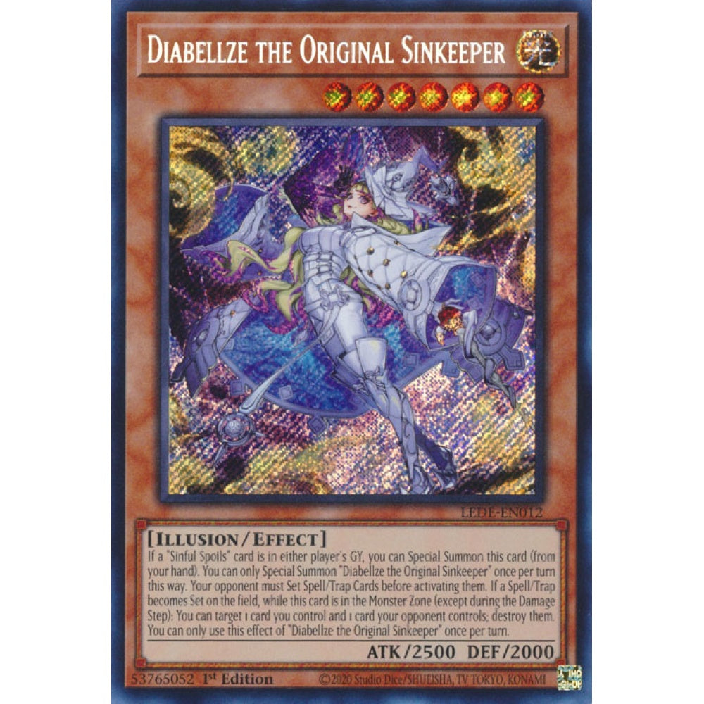 Diabellze the Original Sinkeeper, LEDE-EN012, Secret Rare, Yu-Gi-Oh!, Legacy of Destruction