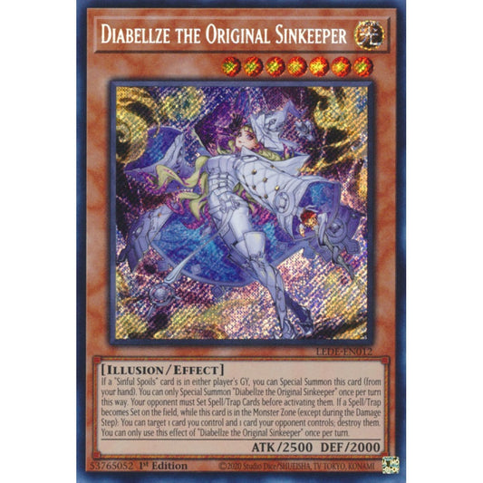 Diabellze the Original Sinkeeper, LEDE-EN012, Secret Rare, Yu-Gi-Oh!, Legacy of Destruction