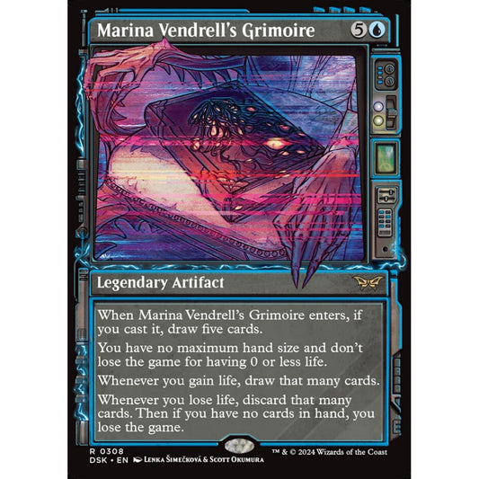Marina Vendrell's Grimoire, 308, rare, Magic: The Gathering, Duskmourn: House of Horror