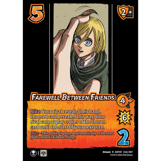Farewell between Friends, 242/297, R, UniVersus, Attack on Titan: Battle for Humanity