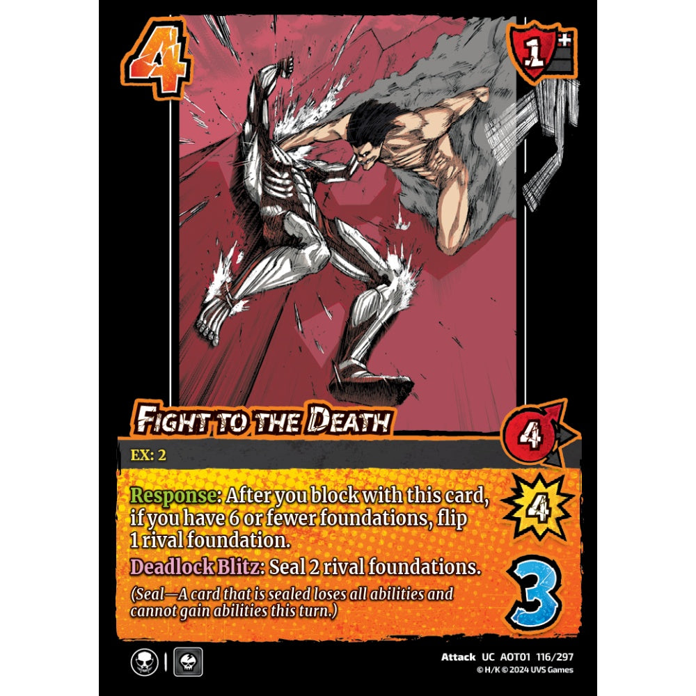 Fight to the Death, 116/297, UC, UniVersus, Attack on Titan: Battle for Humanity