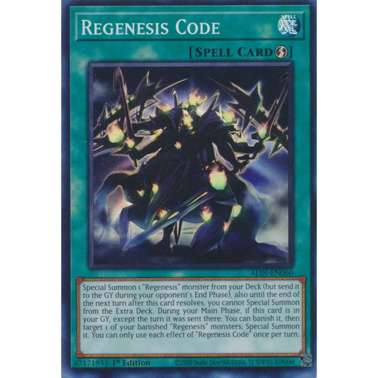 Regenesis Code ALIN-EN060 Super Super Rare Yu-Gi-Oh Alliance Insight in Art