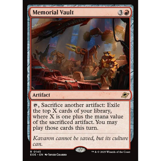 Memorial Vault rare 145 Magic the Gathering Edge of Eternities