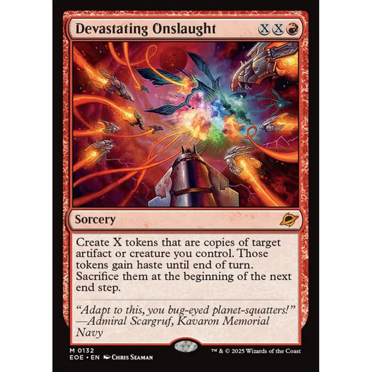 Devastating Onslaught mythic 132 Magic the Gathering Edge of Eternities