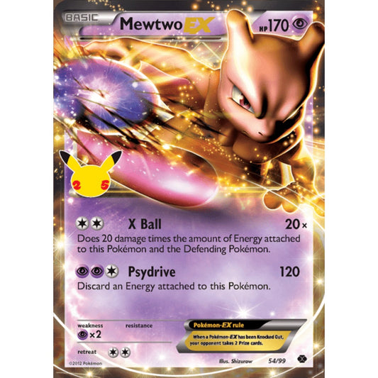 Mewtwo-EX Ultra Rare 54/99 Pokemon Card Game Celebrations