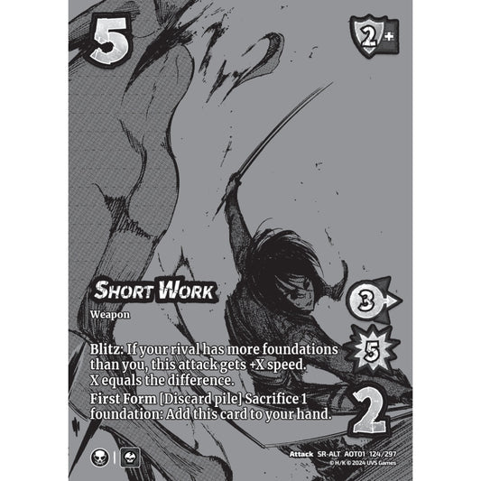 Short Work, 124/297, SR-ALT, UniVersus, Attack on Titan: Battle for Humanity