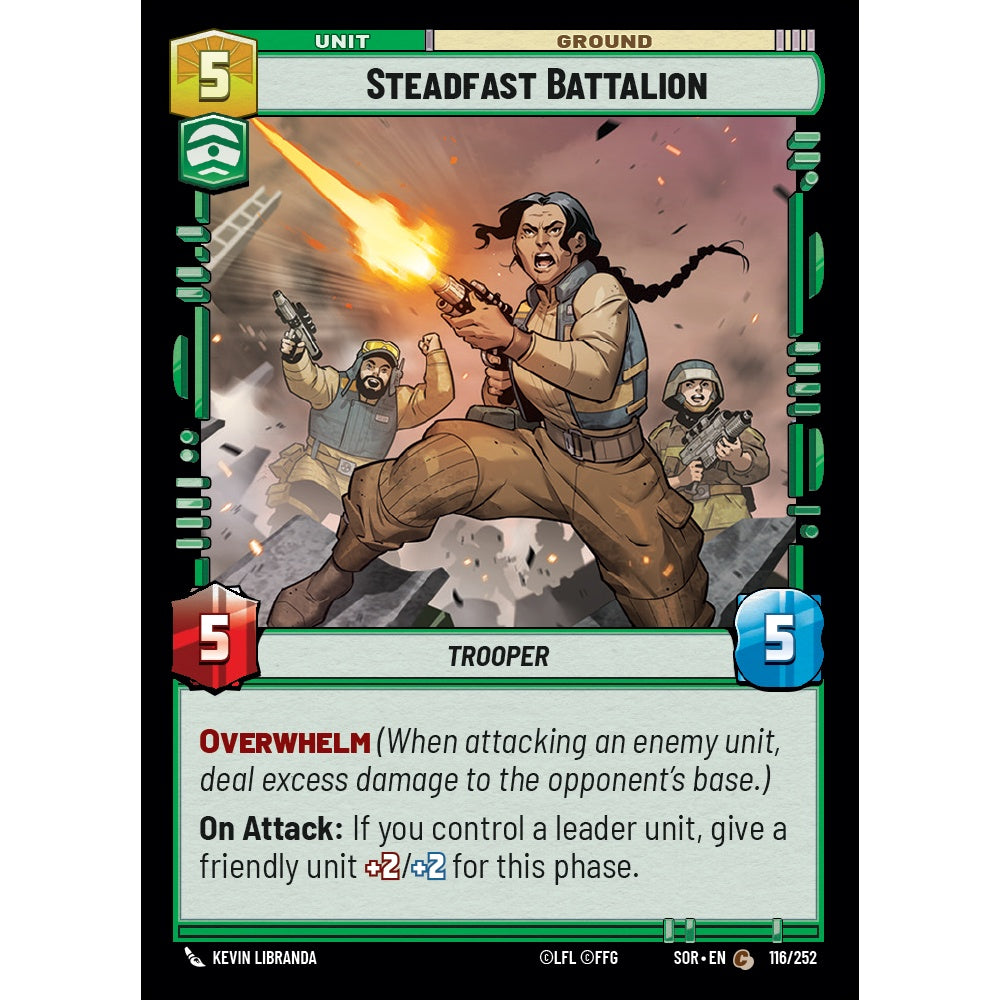 Steadfast Battalion, 116, C, Star Wars Unlimited, Sparks Of Rebellion