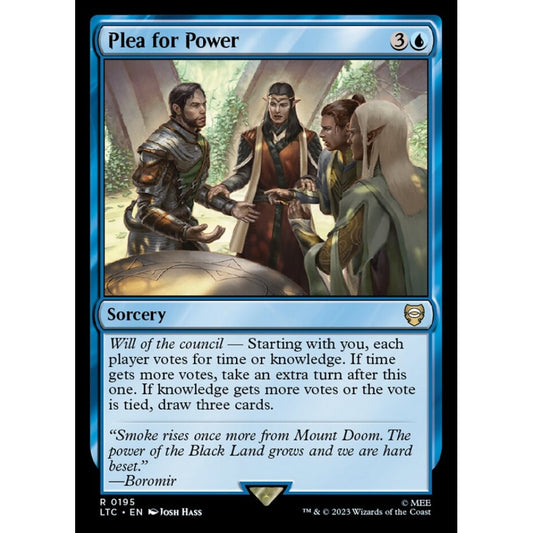 Plea for Power, rare, 195, Magic the Gathering, Tales of Middle-earth Commander