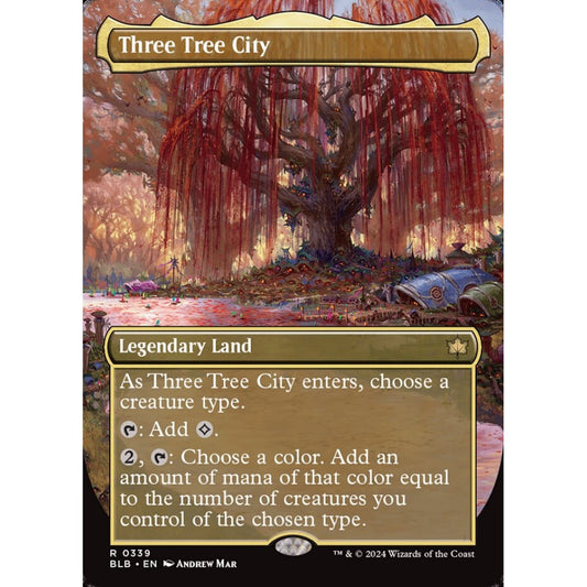 Three Tree City, 339, rare, Magic: The Gathering, Bloomburrow