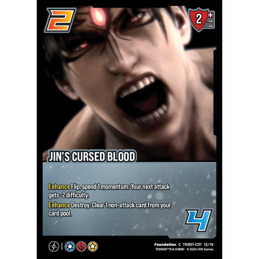 Jin's Cursed Blood, 12/19, TK801-CD1, Universus, TEKKEN 8 Clash Decks, Foundation, C
