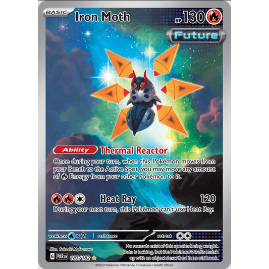 Iron Moth, Art Rare, 187/191, Pokemon Card Game, Paradox Rift