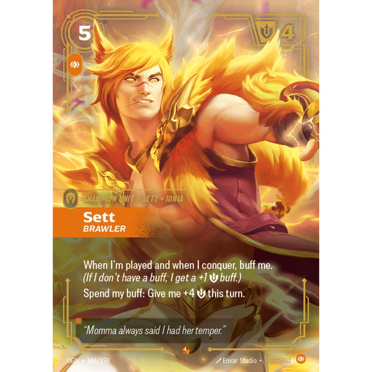 Sett, Brawler OGN-164/298 Riftbound Card Game Origins Epic