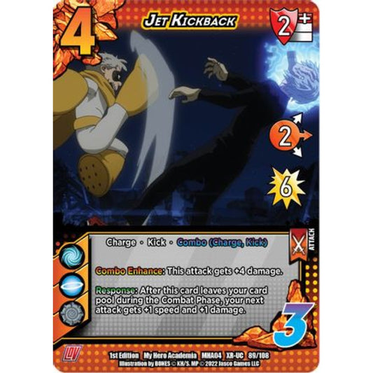 Jet Kickback, 089/108, XR-UC, UniVersus, MHA04 League of Villains