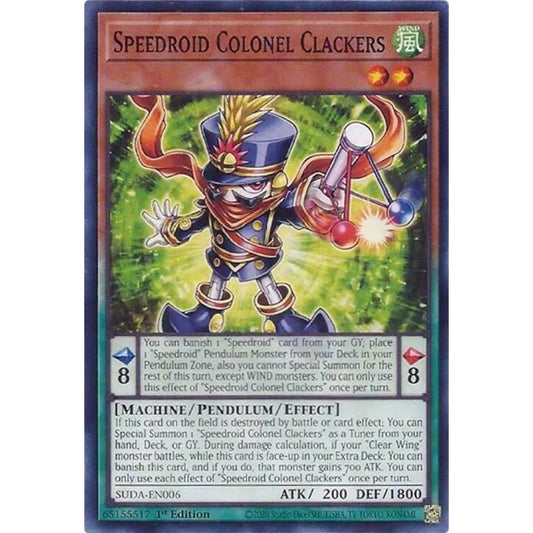 Speedroid Colonel Clackers SUDA-EN006 Common Yu-Gi-Oh Supreme Darkness