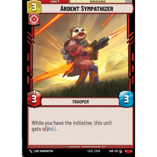 Ardent Sympathizer, 161, C, Star Wars Unlimited, Sparks Of Rebellion