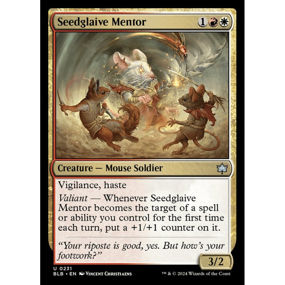 Seedglaive Mentor, 231, uncommon, Magic: The Gathering, Bloomburrow