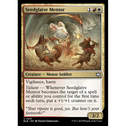 Seedglaive Mentor, 231, uncommon, Magic: The Gathering, Bloomburrow