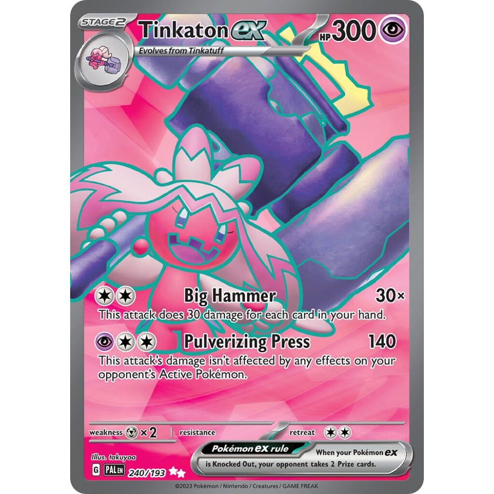 Tinkaton ex Ultra Rare 240/193 Pokemon Card Game Paldea Evolved