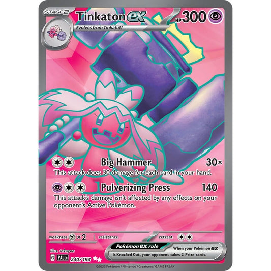 Tinkaton ex Ultra Rare 240/193 Pokemon Card Game Paldea Evolved