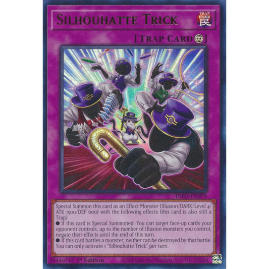 Silhouhatte Trick INFO-EN079 QCR Quarter Century Secret Rare Yu-Gi-Oh The Infinite Forbidden in Art
