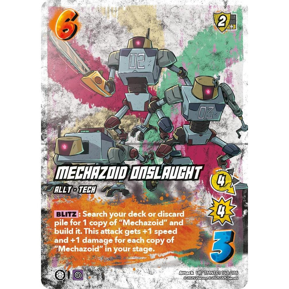 Mechazoid Onslaught 148/186 TMNT01 Universus Teenage Mutant Ninja Turtles Attack UR