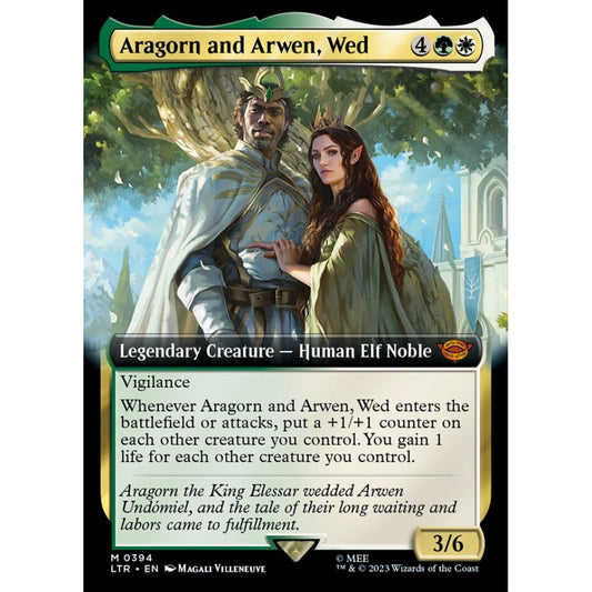 Aragorn and Arwen, Wed, mythic, 394, Magic the Gathering, The Lord of the Rings: Tales of Middle-earth