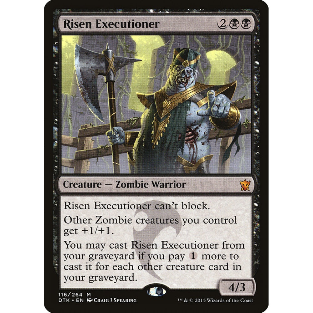 Risen Executioner mythic 116 Magic the Gathering Dragons of Tarkir