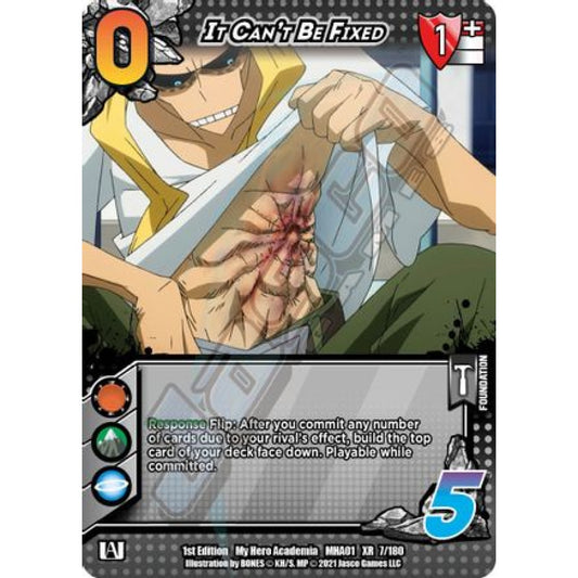 It Can't Be Fixed, 7/180, XR, UniVersus, MHA01 My Hero Academia