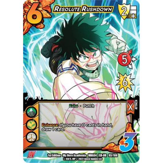 Resolute Rushdown, 093/108, XR-UR, UniVersus, MHA04 League of Villains